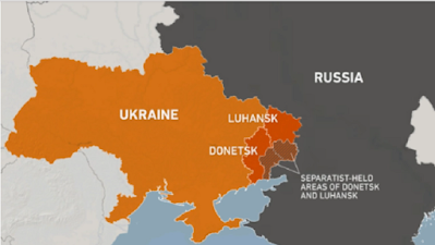 Peta Ukraina dan Rusia. (Foto: Wikipedia)