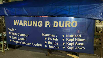 Warung Pak Duro di Jalan Merdeka Kota Blitar.