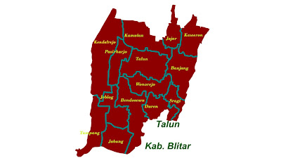 Peta Kecamatan Talun. (Foto: Google Maps)