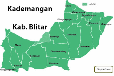 Peta Kecamatan Kademangan. (foto: singoutnow)
