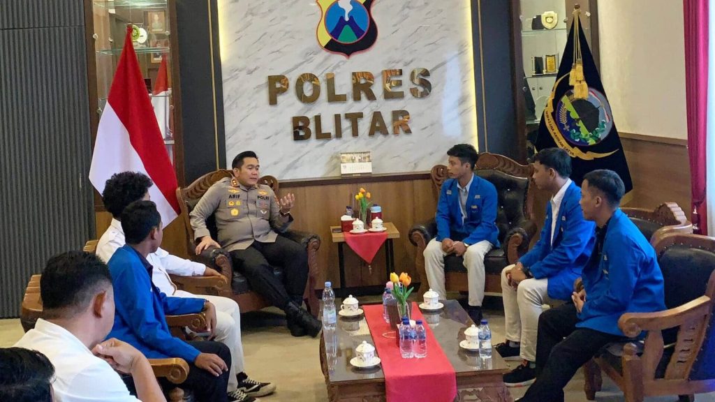 PC PMII Blitar saat audiensi bersama Kapolres Blitar, Selasa, 22 April 2025.