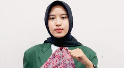Menteri Pendidikan BEM Universitas Islam Balitar (Unisba) Blitar, Wiji Yuli Maryhona.