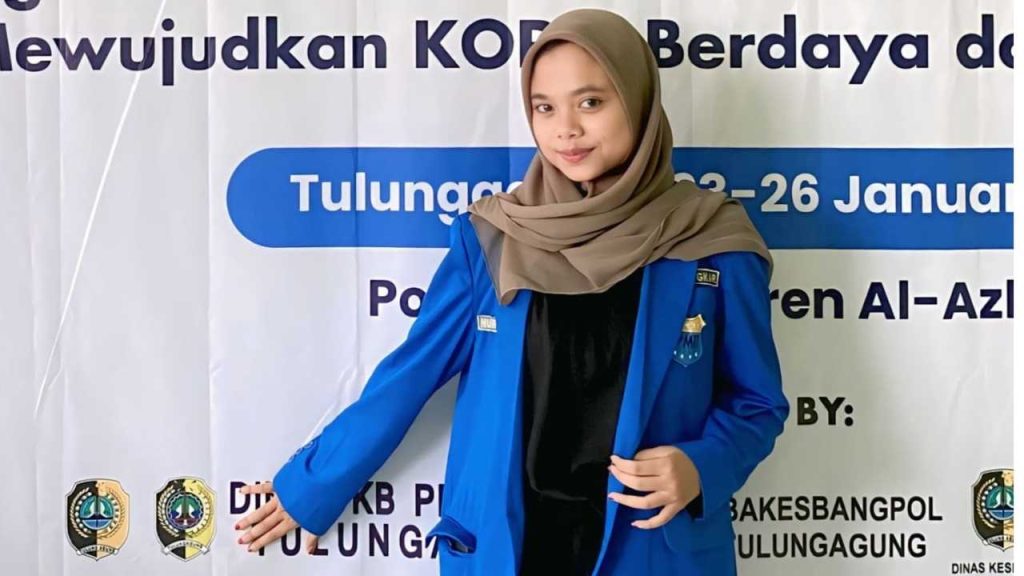 Sekretaris Pengurus Komisariat PMII Bongkar STIT Al-Muslihuun, Nur Halimah. (Dok. Pribadi)