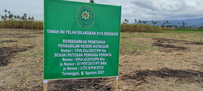 Contoh plang eksekusi lahan perkara perdata oleh pengadilan negeri
