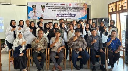 Para peserta pelatihan juru masak bersertifikasi yang digelar Disnaker Kabupaten Blitar.