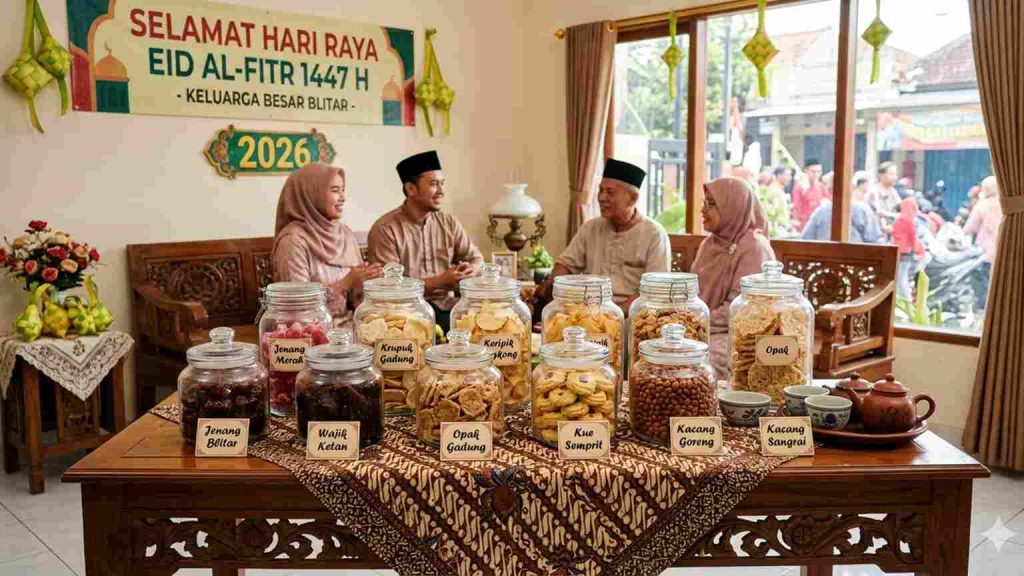 jajanan tradisional di hari raya (gemini ai)