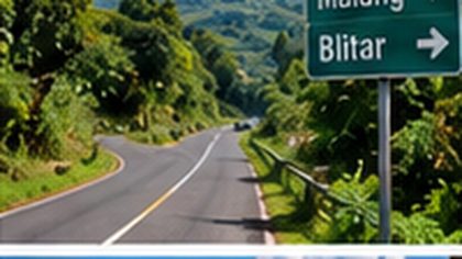 Rute jalan menuju Blitar dari Malang via jalur selatan